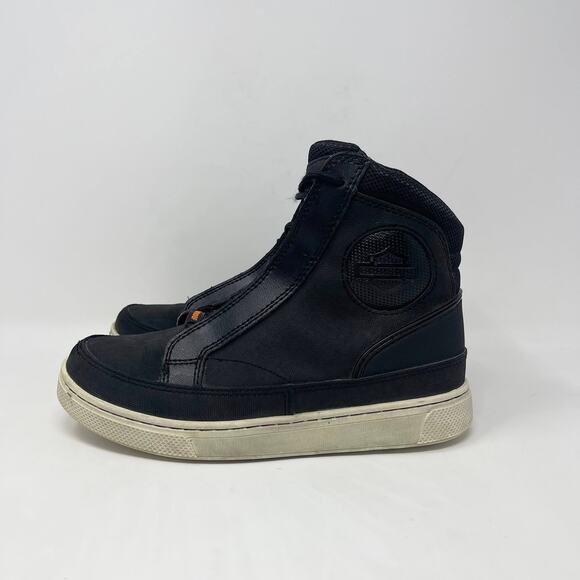 Harley Davidson Vardon Sneaker Womens 6.5 Black Hi-Top Riding Shoe D87175 - Picture 4 of 9